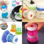 Liquid Dish Washing Brush with Soap Dispenser – Kitchen Cleaning Tool - Image 2