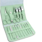 Professional 16 Pcs Manicure & Pedicure Set – Stainless Steel Nail Cutter Tools with Travel Case - Image 3