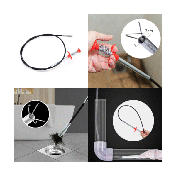Drain Cleaner Spring Pipe – Flexible Clog Remover for Sink, Kitchen & Bathroom