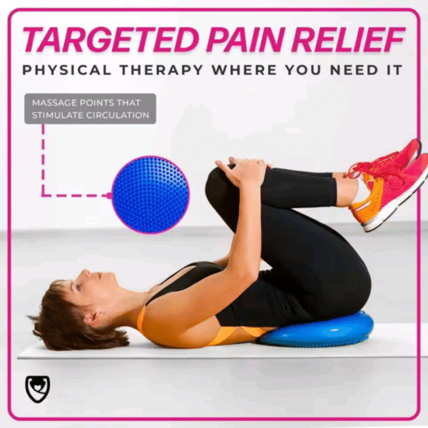 Inflatable Balance Cushion Half Ball – Yoga, Massage & Rehabilitation Trainer with Pump