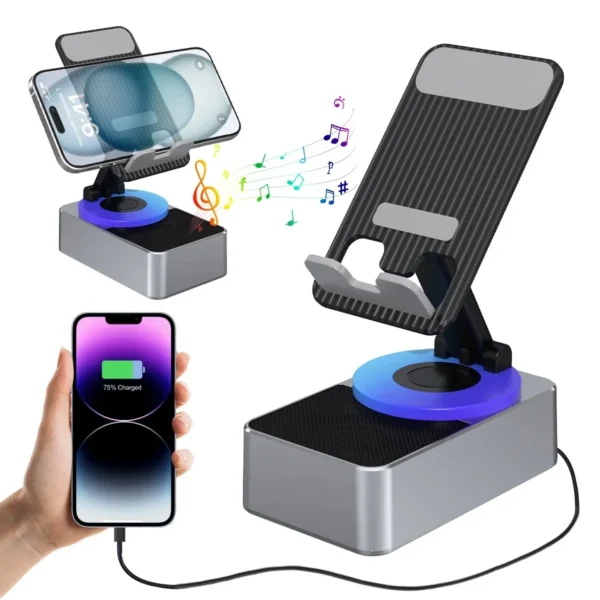 Premium Phone Stand with Bluetooth Wireless Speaker